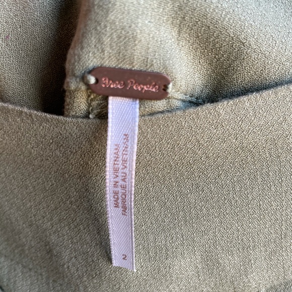 Free People boho pea green skirt with pants - Picture 6 of 12